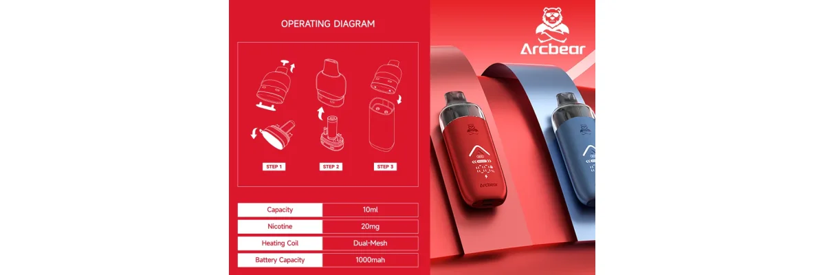 Arcbear Pro 15000 Anleitung: Pod wechseln & nachfüllen - Arcbear Pro 15000 Anleitung: Pod wechseln