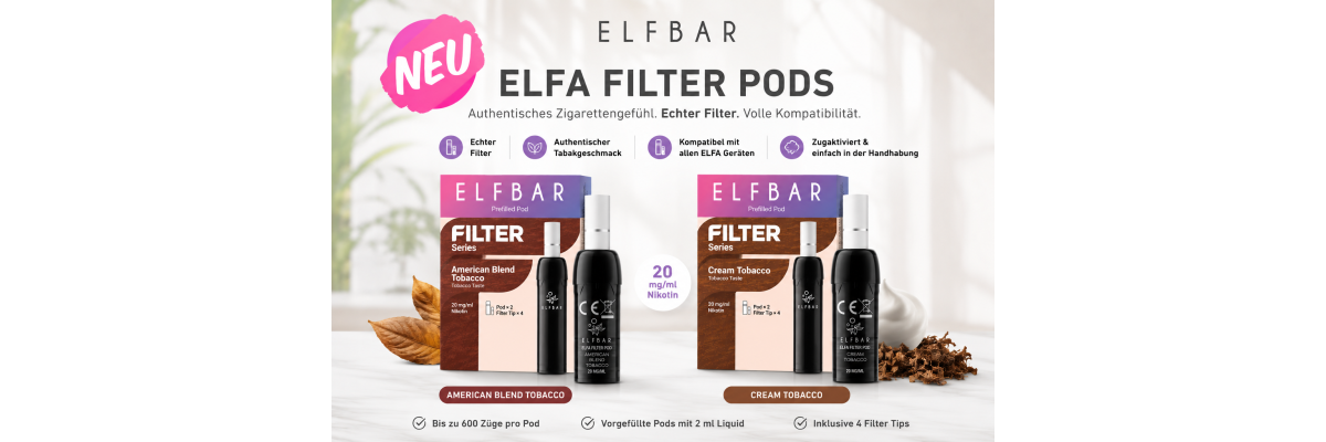 Neue Elfbar ELFA Pods vorbestellen: alle Infos zur Filter Edition - Neue Elfbar ELFA Pods vorbestellen: alle Infos zur Filter Edition