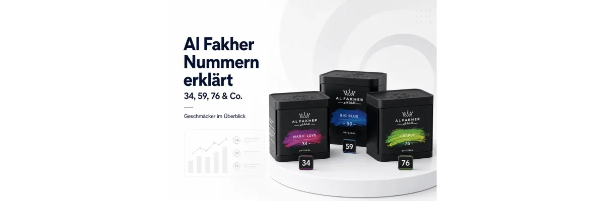 Al Fakher Sorten & Nummern: Das steckt hinter Double Crunch, 34 & Co. - Al Fakher Sorten & Nummern erklärt | Alle Geschmäcker