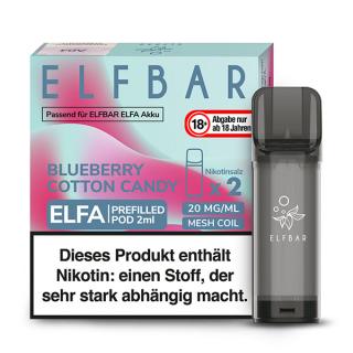 ELFA - Elf Bar - Prefilled Liquid Pod - 2 ml - 2er Pack Blueberry Cotton Candy