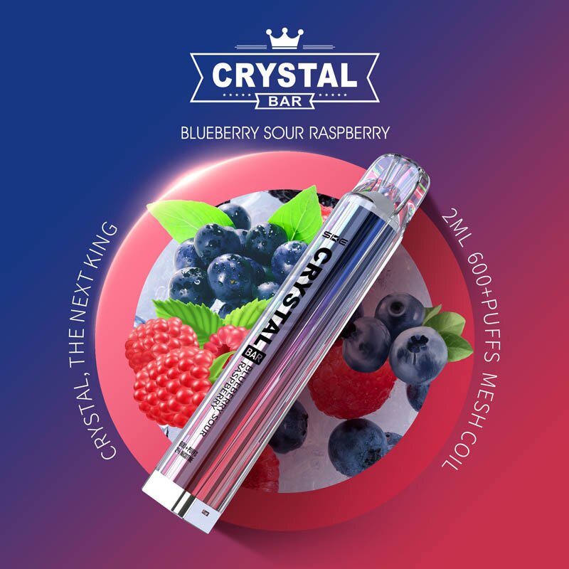 heidelbeer vape pods SKE Crystal Bar 600 Blueberry Sour Raspberry Einweg Vape