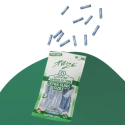 50er PURIZE® XTRA Slim Size | Aktivkohlefilter | Blau