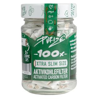 100er Glas PURIZE® XTRA Slim Size | Weiß - Opened