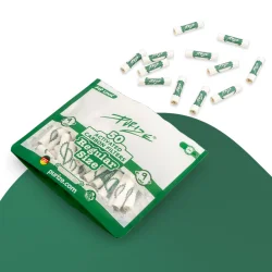 50er PURIZE® Regular Size Aktivkohlefilter | Weiß