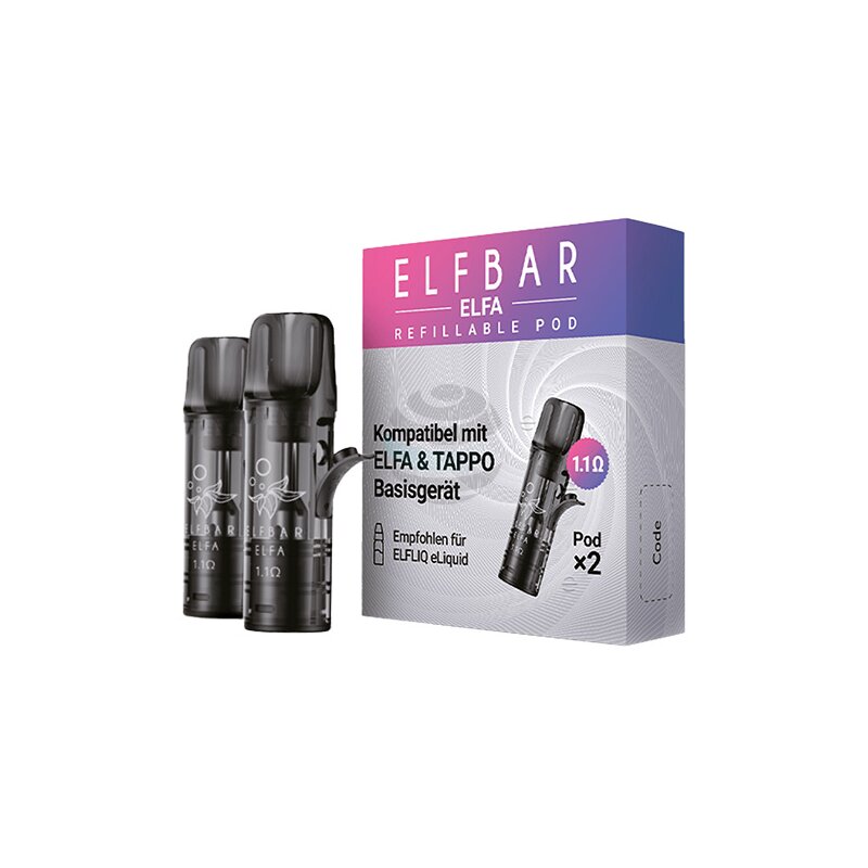 Elfbar ELFA Leerpod 2er Pack 1,1 Ω 2 ml – wiederbefüllbar