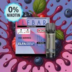 Elf Bar ELFA Pods Nikotinfrei - Prefilled Vape Pod - Mix...