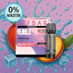 Elf Bar ELFA Pods Nikotinfrei - Prefilled Vape Pod -...