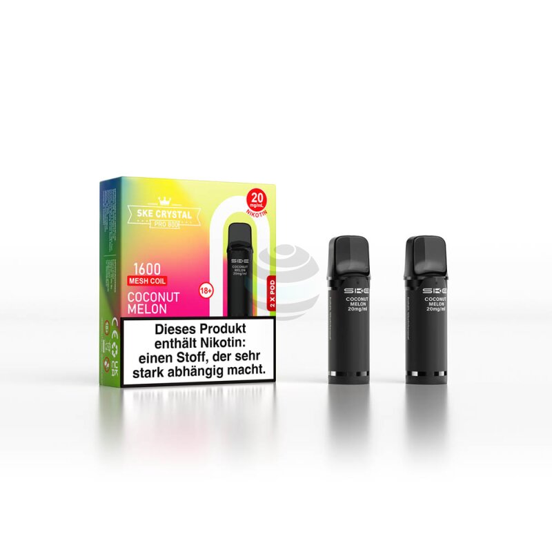 SKE Crystal Pro Pods 800 Coconut Melon (2er) – 800 Züge