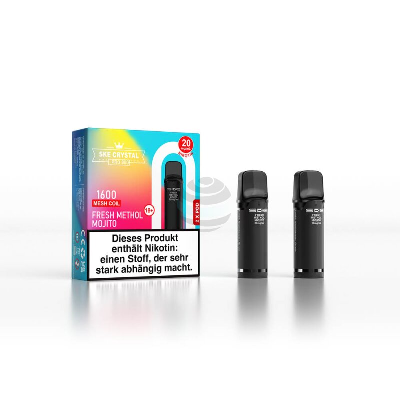 SKE Crystal Pro Pods 800 Fresh Menthol Mojito (2er)  800 Zge