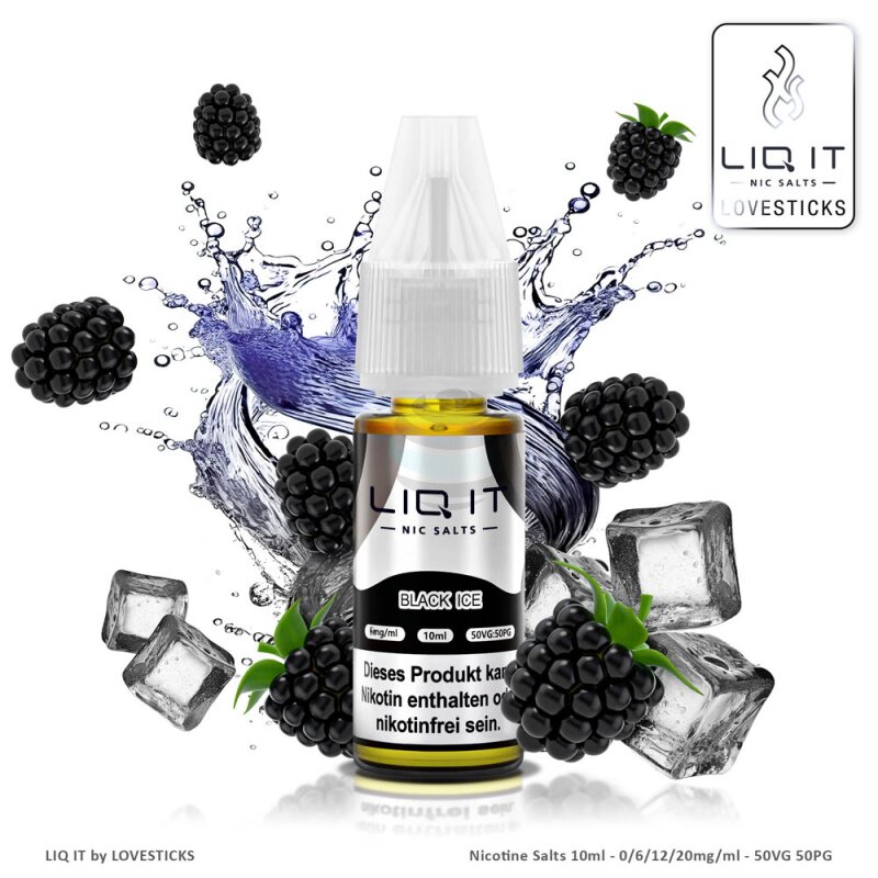 LIQ IT Black Ice Liquid 10 ml – Frostige Beerennote von Lovesticks