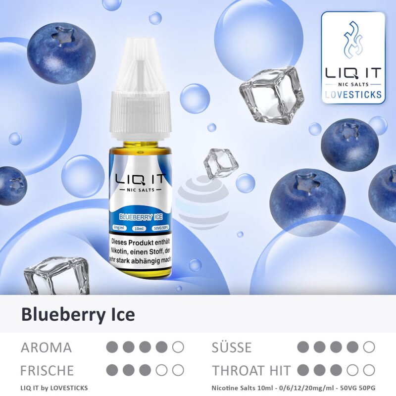 LIQ IT Blueberry Ice 10 ml | 020 mg Nikotinsalz