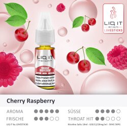 LIQ IT Liquid 10ml - Cherry Raspberry - 0mg/ml