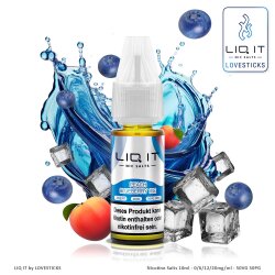 LIQ IT Liquid 10ml - Peach Blueberry Ice - Visual