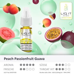 LIQ IT Liquid 10ml - Peach Passionfruit Guava