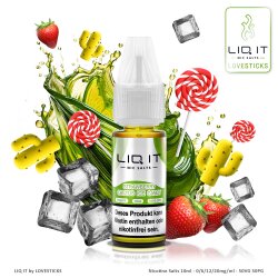 LIQ IT Liquid 10ml - Strawberry Cactus Ice Candy - Visual