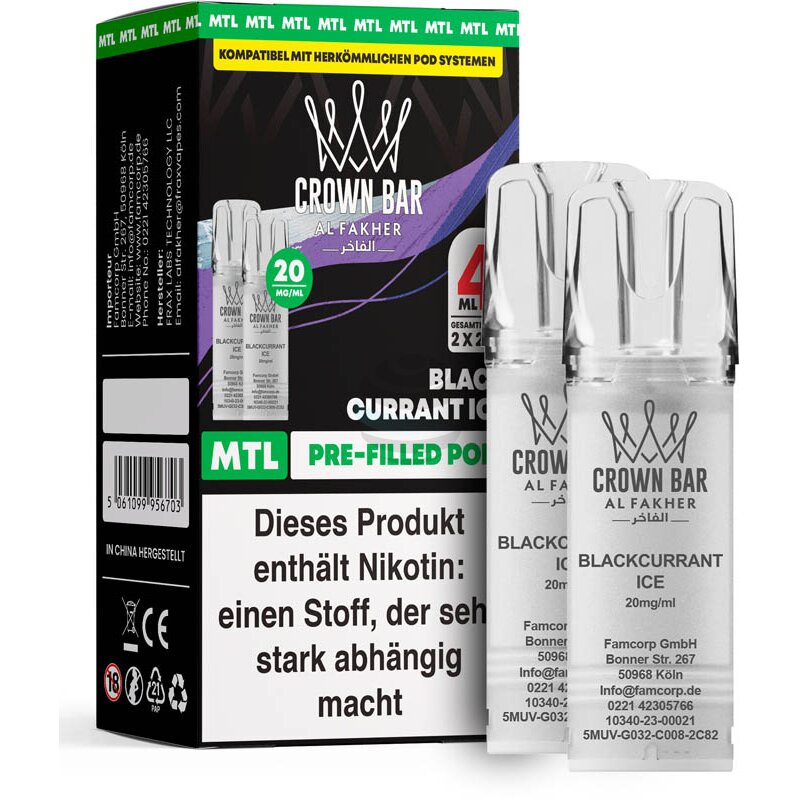 elfbar elfa master akku Al Fakher Crown Bar 'Cherry Raspberry' ➡️ Fruchtig-frischer Vape-Genus main image 1