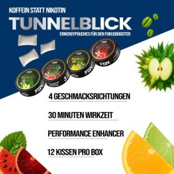 FGN TUNNELBLICK - Green Apple Mint - Koffein Energy Pouch - Übersicht