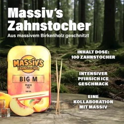Massivs Zahnstocher mit Geschmack - 100 Stück - Big...