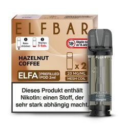 Elf Bar ELFA Pods - Prefilled Vape Pod - Hazelnut Coffee