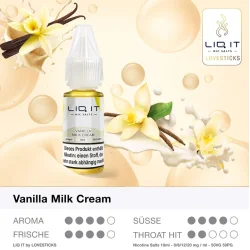 LIQ IT Liquid 10ml - Vanilla Milk Cream 20mg/ml