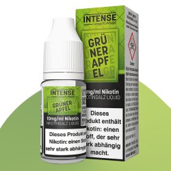 INTENSE Nikotinsalz Liquid 10ml - Grüner Apfel
